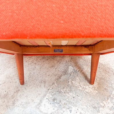 Iconic Orange Wool Lounge Chair - 1970s Retro Charm