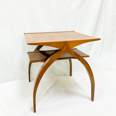 1960s MCM End Table Made of Exotic Fruitwood