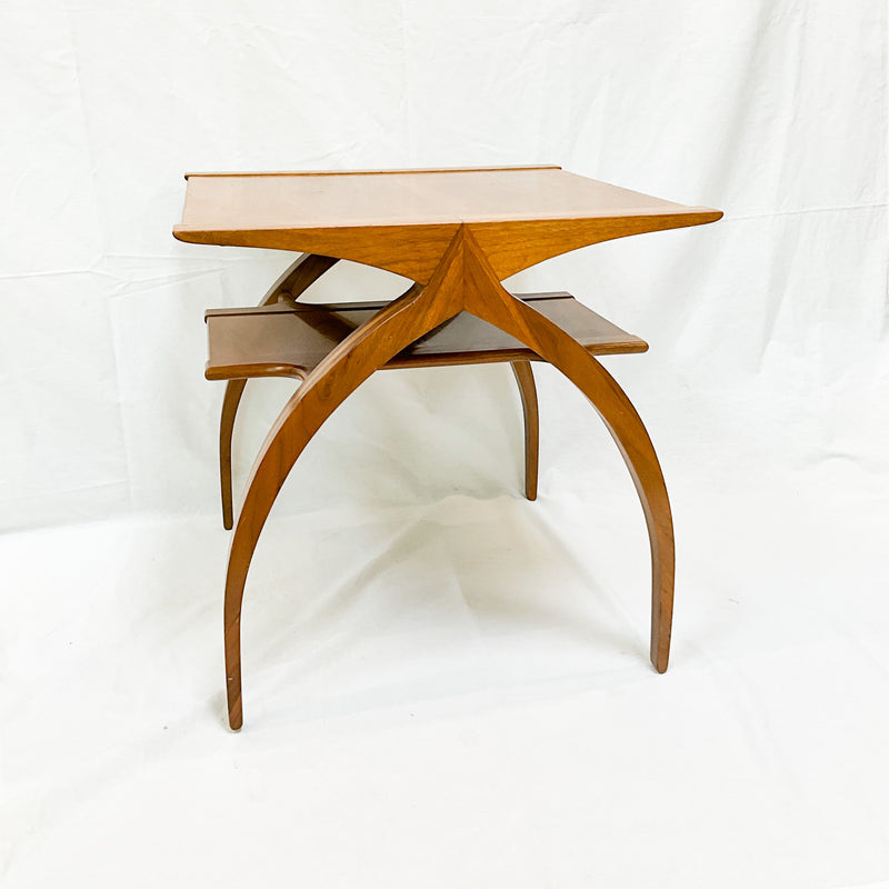 1960s MCM End Table Made of Exotic Fruitwood