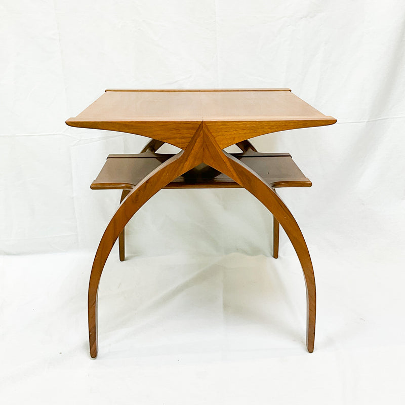 1960s MCM End Table Made of Exotic Fruitwood