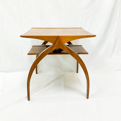 1960s MCM End Table Made of Exotic Fruitwood