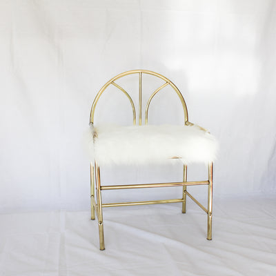 Vintage Gold Vanity Bench/Accent Chair - Newly Reupholstered