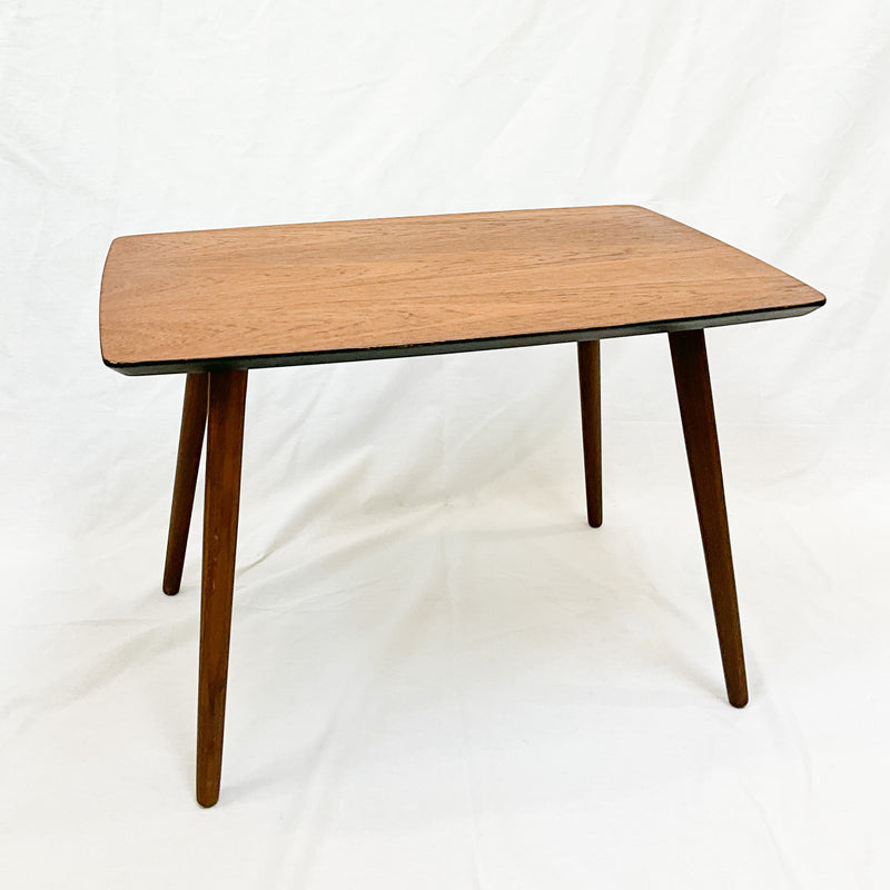 MCM Teak Angled Leg Accent Table