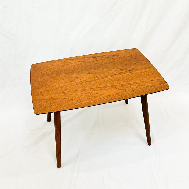 MCM Teak Angled Leg Accent Table