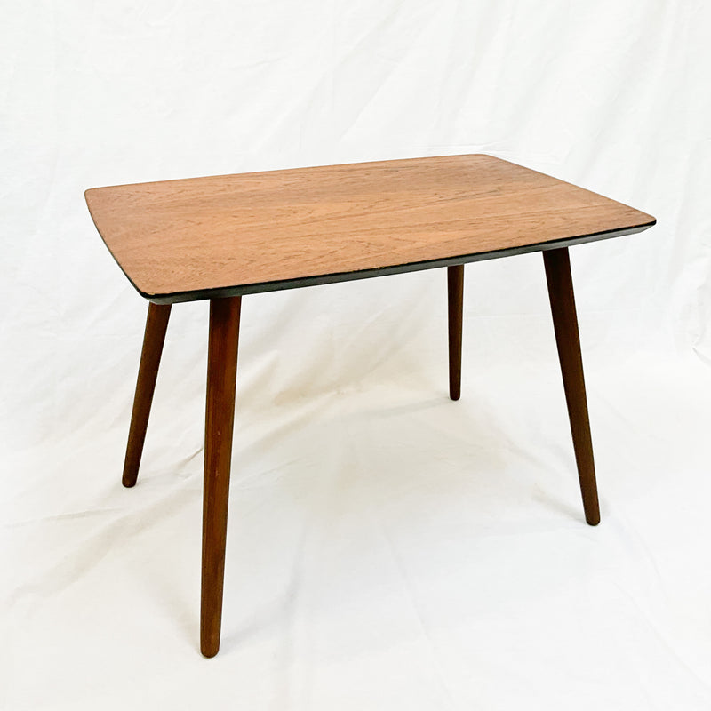 MCM Teak Angled Leg Accent Table